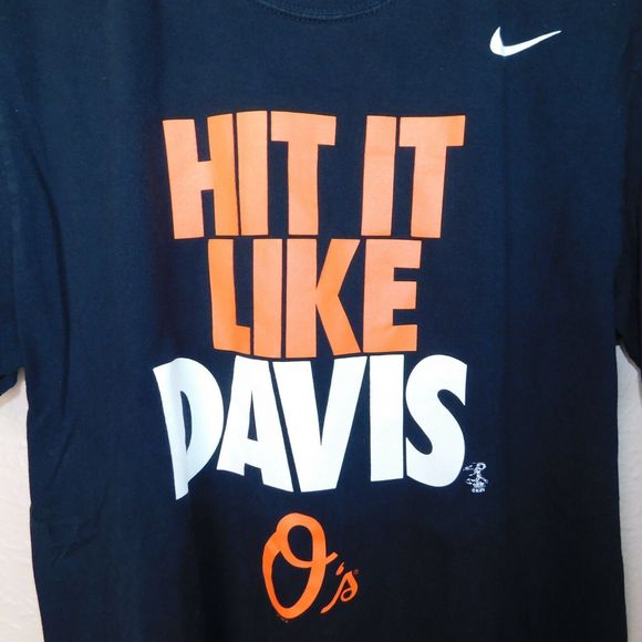 Nike MLB Tee Shirt Adult L Baltimore Orioles Hit It Like Davis Graphic Logo - Picture 4 of 8